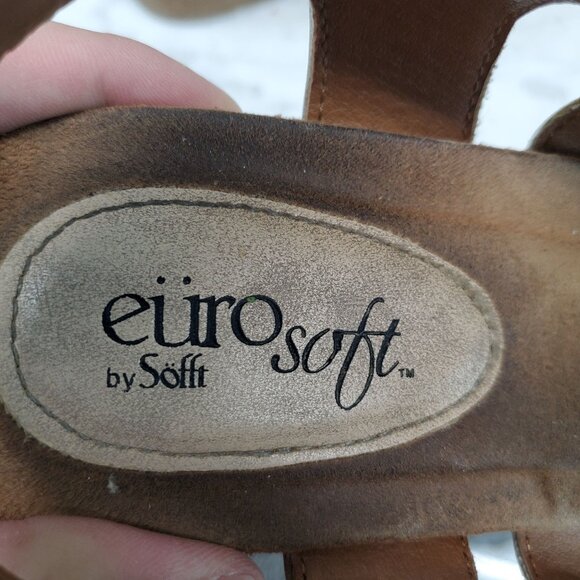 Sofft Shoes Womens Size 8 Gold Leather Sadra EuroSoft Strappy Sandals - Picture 9 of 11